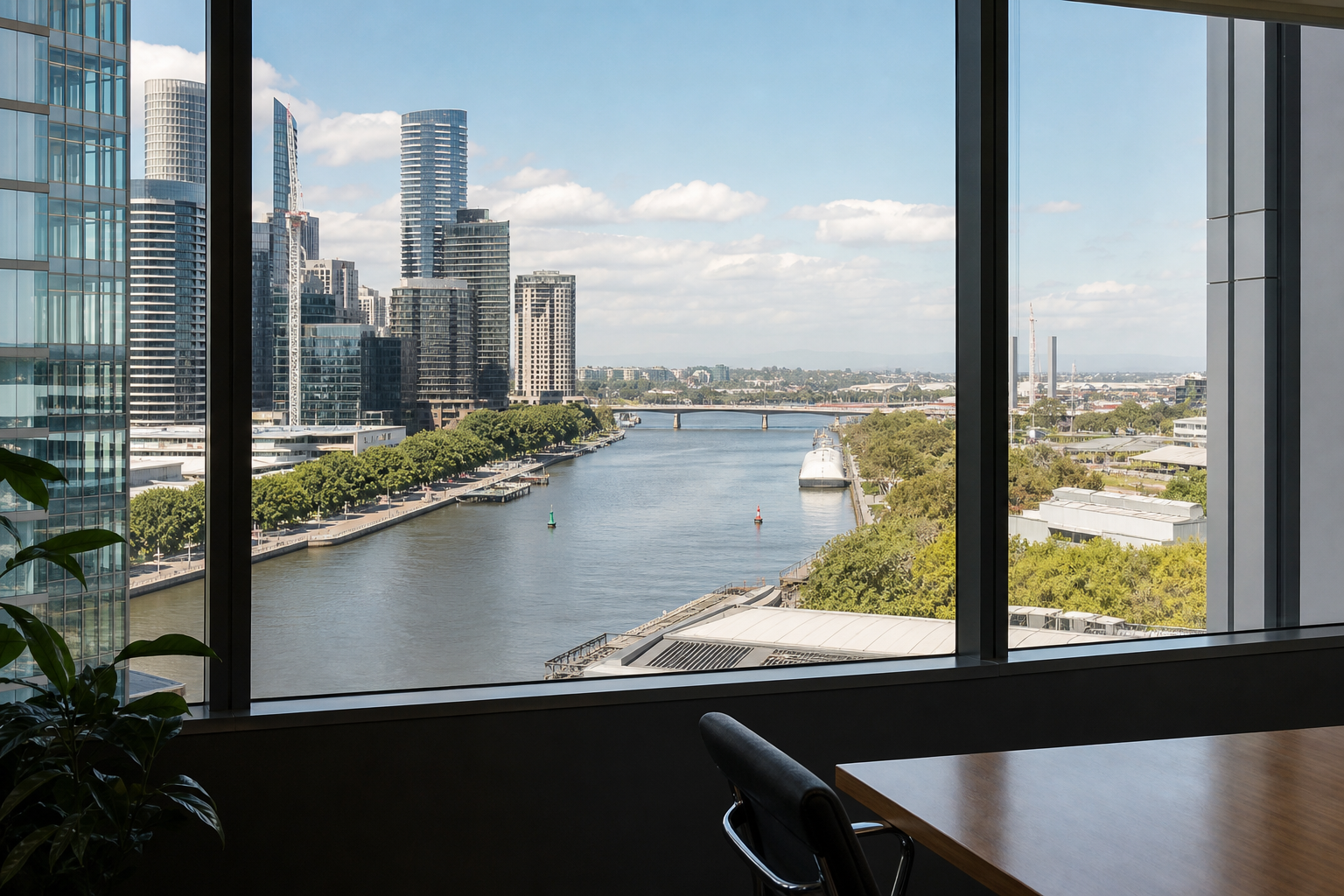 Yarra view from Southbank office