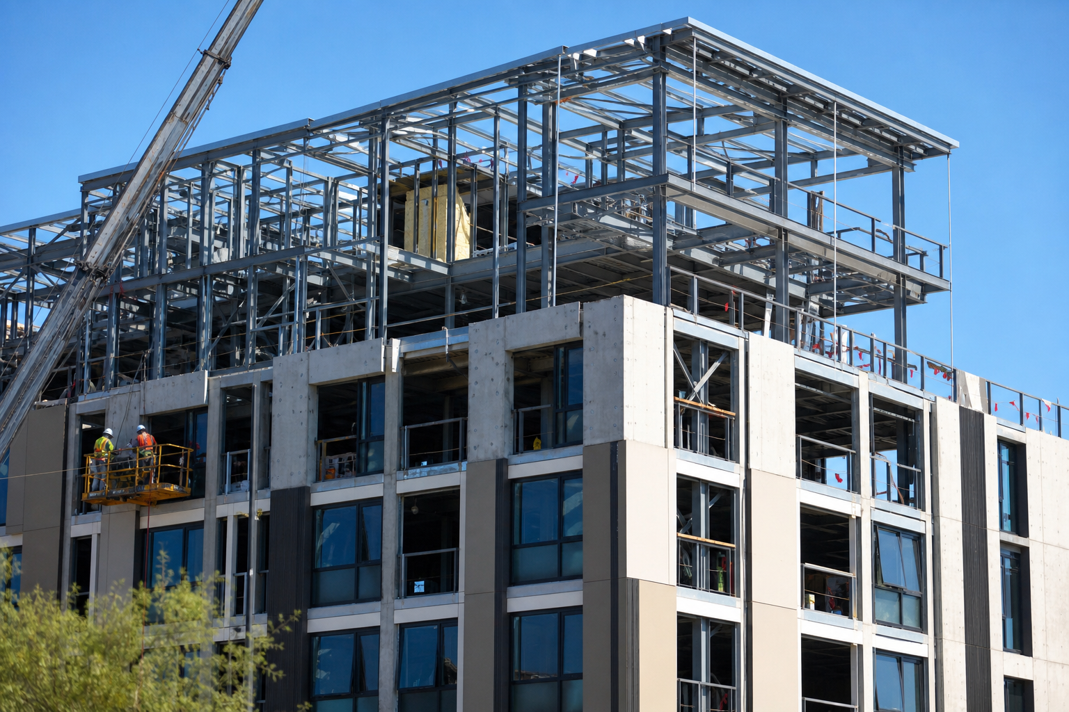 Residential construction progress