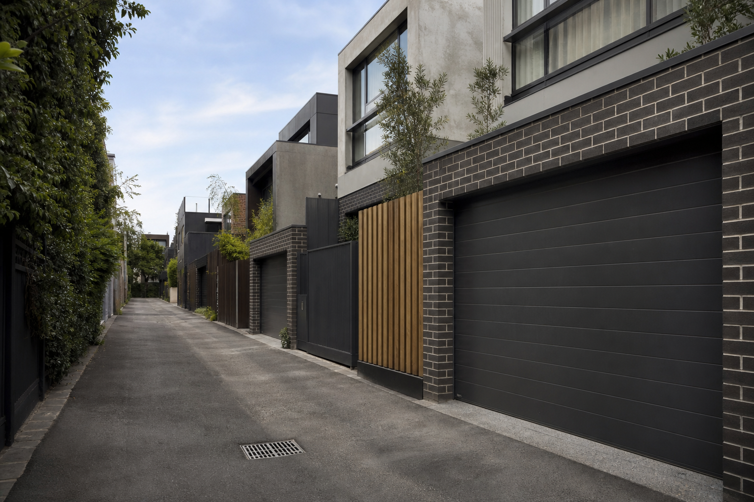 Townhouse laneway garage access